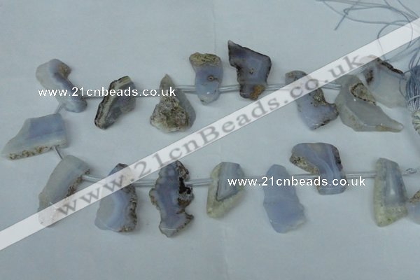 CTD519 Top drilled 15*25mm - 25*38mm freeform agate beads