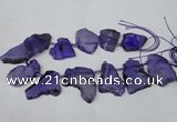 CTD520 Top drilled 20*30mm - 30*45mm freeform agate beads