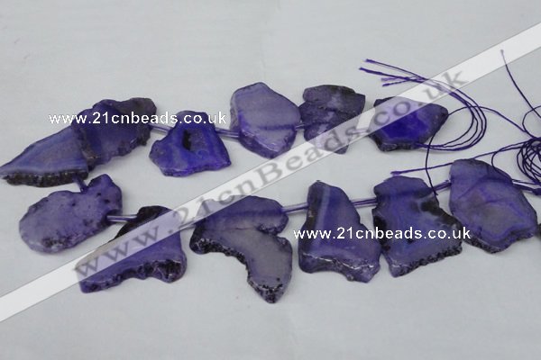 CTD520 Top drilled 20*30mm - 30*45mm freeform agate beads