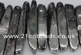 CTD529 Top drilled 10*25mm - 10*60mm wand plated agate beads