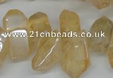 CTD541 Top drilled 12*20mm - 14*35mm nuggets plated quartz beads