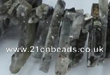 CTD555 Top drilled 6*15mm - 10*40mm wand agate beads