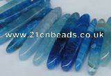 CTD587 Top drilled 6*20mm - 6*45mm wand agate gemstone beads