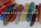 CTD590 Top drilled 6*20mm - 6*45mm wand agate gemstone beads