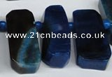 CTD594 Top drilled 12*30mm - 15*50mm wand agate gemstone beads