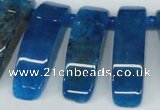 CTD600 Top drilled 10*30mm - 12*45mm wand agate gemstone beads