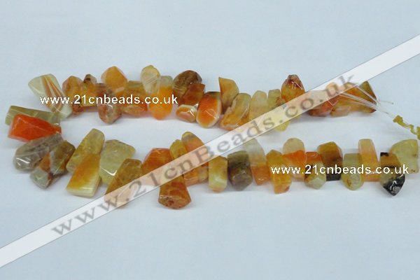 CTD603 Top drilled 10*18mm - 12*28mm nuggets agate gemstone beads