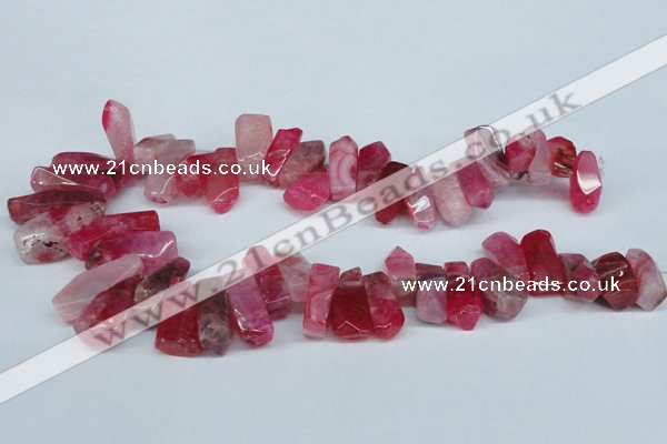 CTD604 Top drilled 10*18mm - 12*28mm nuggets agate gemstone beads