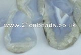 CTD608 Top drilled 18*25mm - 30*45mm freeform blue lace agate beads