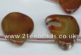 CTD609 Top drilled 20*25mm - 25*40mm freeform agate gemstone beads