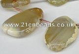 CTD610 Top drilled 25*35mm - 30*40mm freeform agate gemstone beads