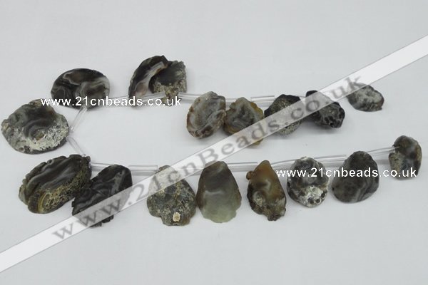 CTD615 Top drilled 15*20mm - 25*35mm freeform agate gemstone beads