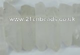 CTD626 Top drilled 10*25mm - 12*45mm faceted nuggets white crystal beads