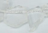 CTD628 Top drilled 15*20mm - 30*40mm freeform white crystal beads