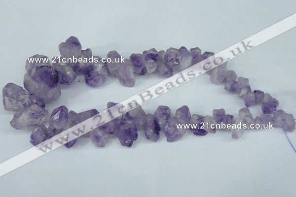 CTD630 Top drilled 8*12mm - 18*25mm faceted nuggets amethyst beads