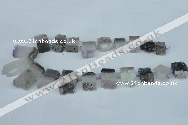 CTD631 Top drilled 15*18mm - 16*35mm freeform amethyst beads