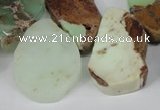 CTD637 Top drilled 15*25mm - 25*40mm freeform australia chrysoprase beads