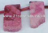 CTD646 Top drilled 15*25mm - 25*40mm freeform quartz beads