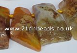 CTD657 Top drilled 25*40mm - 30*55mm freeform agate beads