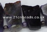 CTD659 Top drilled 25*40mm - 30*55mm freeform agate beads