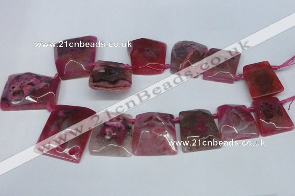 CTD663 Top drilled 25*30mm - 30*40mm freeform agate beads