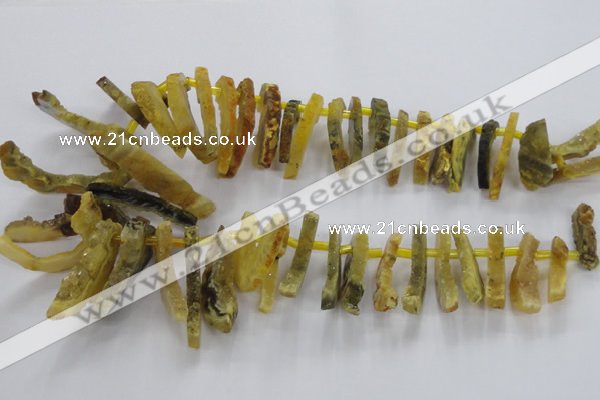 CTD670 Top drilled 10*25mm - 12*45mm wand agate gemstone beads