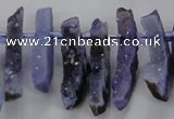 CTD672 Top drilled 10*25mm - 12*45mm wand agate gemstone beads