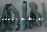 CTD674 Top drilled 10*25mm - 12*45mm wand agate gemstone beads