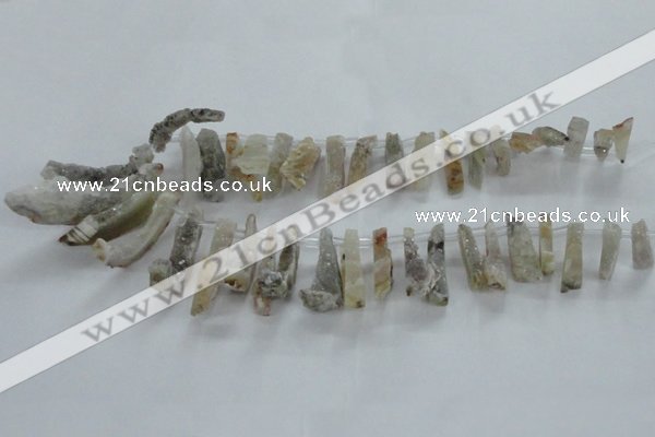 CTD675 Top drilled 10*25mm - 12*45mm wand agate gemstone beads