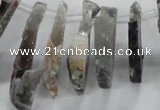 CTD676 Top drilled 10*25mm - 12*45mm wand agate gemstone beads