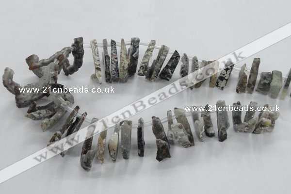 CTD676 Top drilled 10*25mm - 12*45mm wand agate gemstone beads