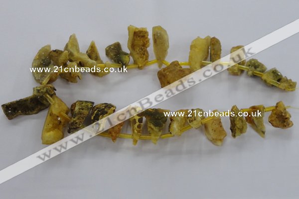 CTD678 Top drilled 12*20mm - 15*45mm freeform agate gemstone beads