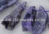 CTD680 Top drilled 12*20mm - 15*45mm freeform agate gemstone beads