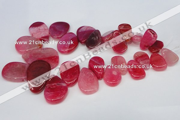 CTD686 Top drilled 18*25mm - 28*40mm freeform agate gemstone beads