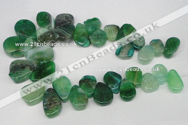 CTD688 Top drilled 18*25mm - 28*40mm freeform agate gemstone beads