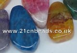 CTD690 Top drilled 18*25mm - 28*40mm freeform agate gemstone beads