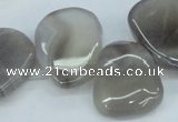 CTD695 Top drilled 18*25mm - 22*30mm freeform agate gemstone beads