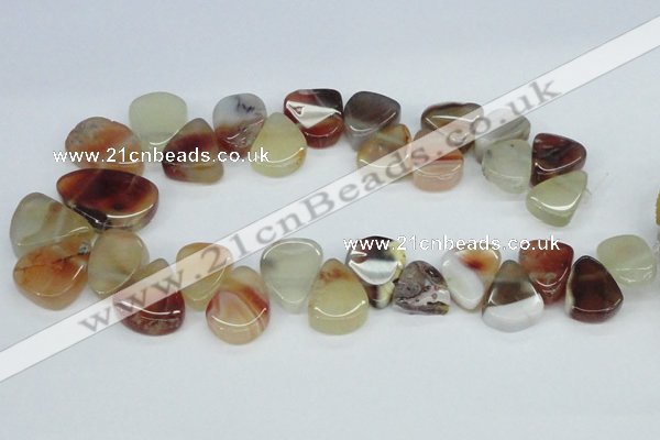 CTD696 Top drilled 18*25mm - 22*30mm freeform agate gemstone beads