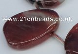 CTD700 Top drilled 30*40mm freeform agate gemstone beads