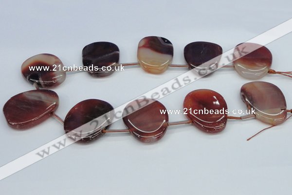 CTD700 Top drilled 30*40mm freeform agate gemstone beads