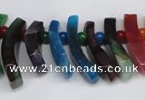 CTD714 Top drilled 12*25mm - 15*40mm wand agate gemstone beads