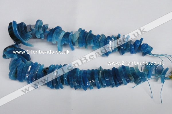 CTD722 Top drilled 12*25mm - 14*40mm wand agate gemstone beads