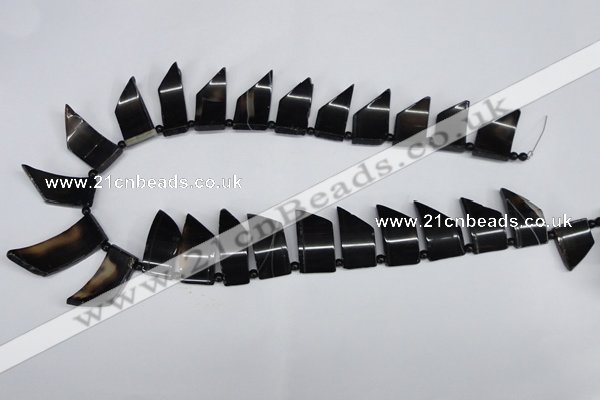 CTD737 Top drilled 15*20mm - 15*40mm wand agate gemstone beads