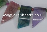 CTD738 Top drilled 15*20mm - 15*40mm wand agate gemstone beads