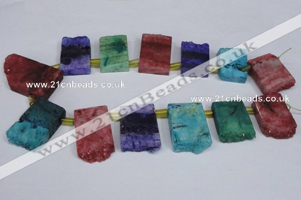 CTD752 Top drilled 15*25mm - 25*40mm freeform quartz beads