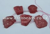 CTD761 Top drilled 25*30mm - 30*35mm freeform agate beads