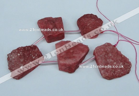 CTD761 Top drilled 25*30mm - 30*35mm freeform agate beads