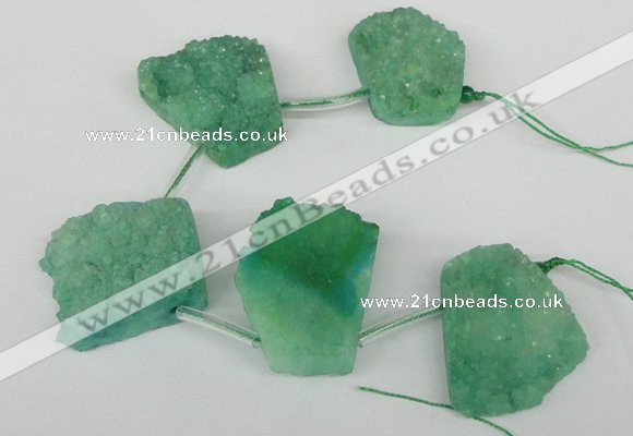 CTD763 Top drilled 25*30mm - 30*35mm freeform agate beads