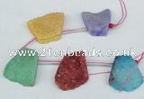 CTD765 Top drilled 25*30mm - 30*35mm freeform agate beads