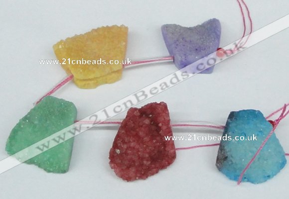 CTD765 Top drilled 25*30mm - 30*35mm freeform agate beads